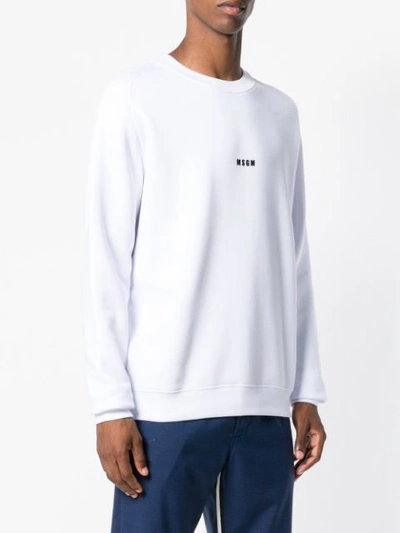Shop Msgm Logo Sweatshirt - White