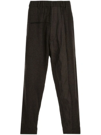 Shop Ziggy Chen Loose Fit Trousers In Brown