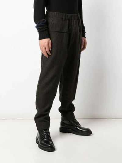 Shop Ziggy Chen Loose Fit Trousers In Brown