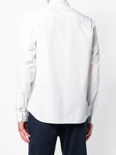 Shop Kenzo Embroidered Dragon Shirt In White