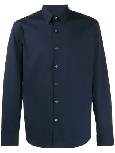 Shop Theory Sylvain Wealth Shirt In Blue