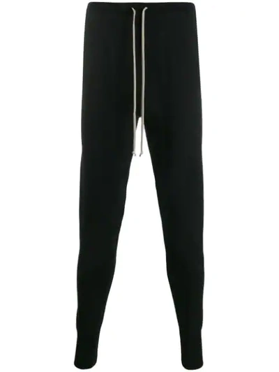 RICK OWENS TAPERED TRACK PANTS - 黑色