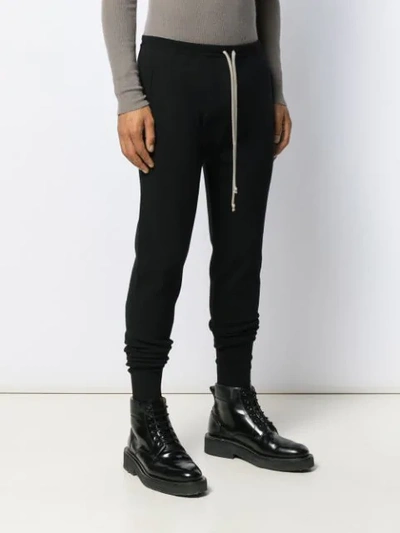 RICK OWENS TAPERED TRACK PANTS - 黑色