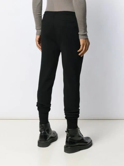 RICK OWENS TAPERED TRACK PANTS - 黑色