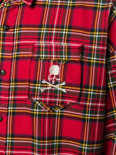 Shop Mastermind Japan Check Print Shirt In Red
