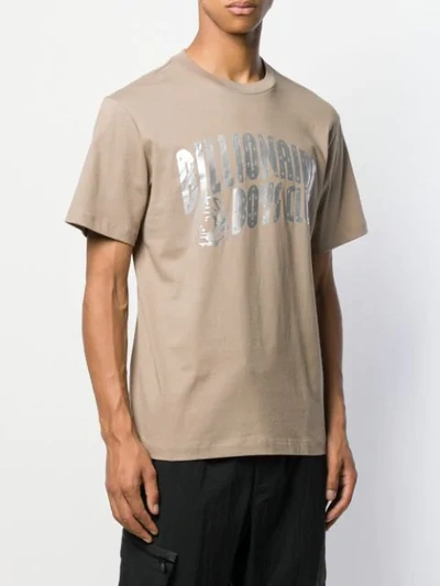 Shop Billionaire Boys Club Metallic Logo Print T-shirt In Sand