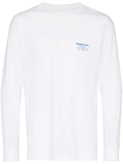 Shop Reception Esterel Long Sleeve T-shirt In White