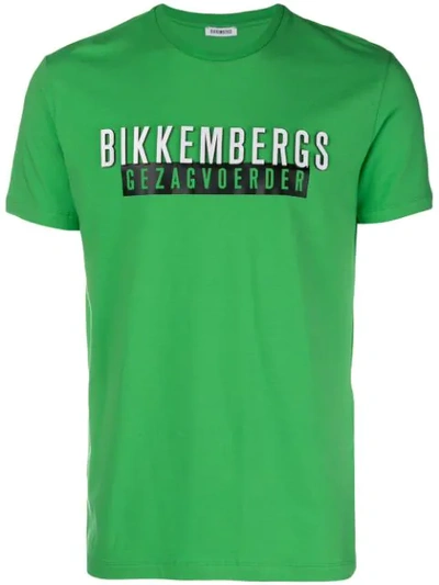 Shop Dirk Bikkembergs Logo Print T-shirt - Green
