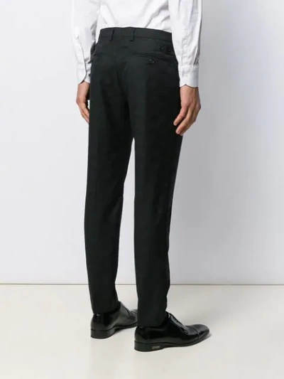 Shop Dolce & Gabbana Monogram Tailored Trousers In Black