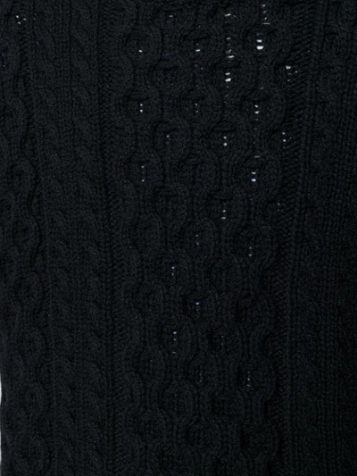 Shop Raf Simons Aran Knit Jumper In Black