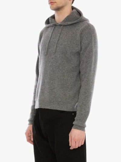 Shop Jw Anderson Hooded Felted Sweater In Fossil