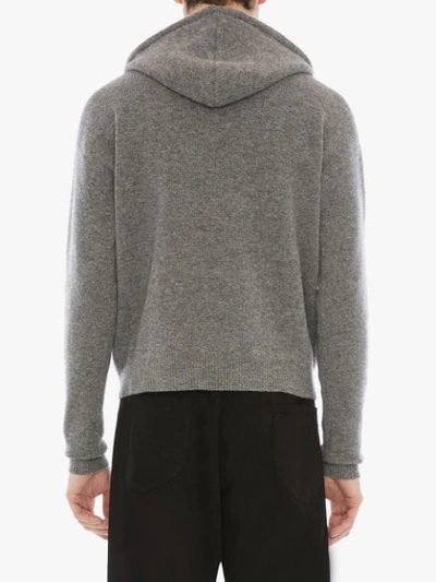 Shop Jw Anderson Hooded Felted Sweater In Fossil