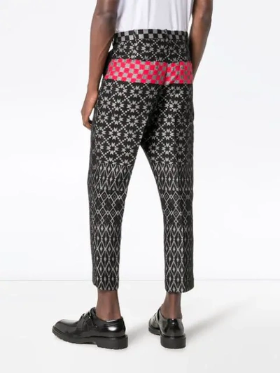 Shop Haider Ackermann Jacquard Patterned Trousers In Black