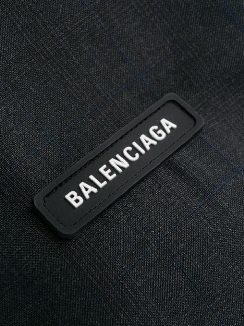 Balenciaga Checked Washed Double-breasted Jacket In Grey | ModeSens