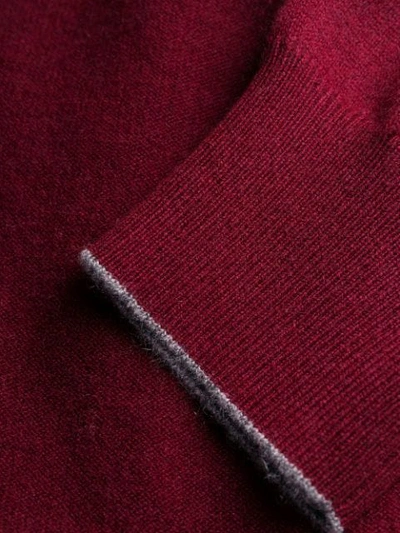 Shop Brunello Cucinelli Zipped Cardigan In Red