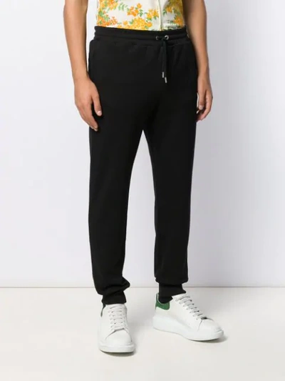 Shop Versace Medusa Embroidery Track Pants In Black