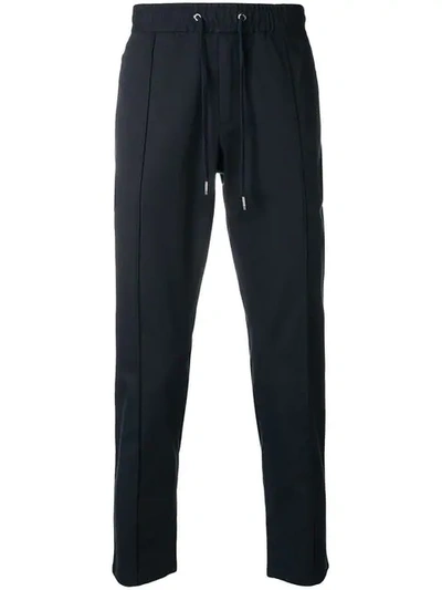 Shop Dolce & Gabbana Fitted Track Trousers In Blue