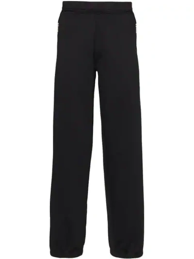 Shop Neil Barrett Side Stripe Track Trousers In Black