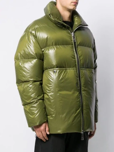Shop Khrisjoy Loose-fit Padded Coat In Green