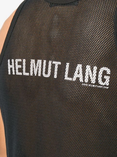 Shop Helmut Lang Fishnet Tank Top In Black