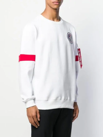 Shop Alpha Industries Nasa Logo Sweatshirt In White