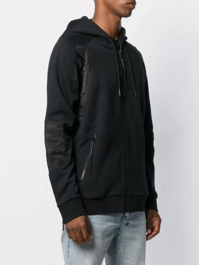 Shop Diesel Zipped Hoodie In 900  Black