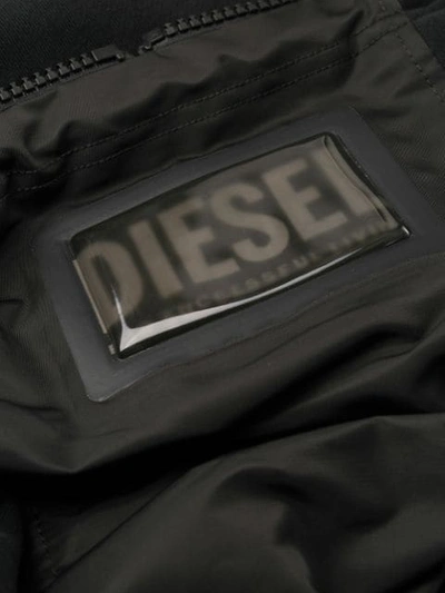 Shop Diesel Zipped Hoodie In 900  Black
