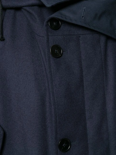 Shop Jil Sander Hooded Coat In Blue