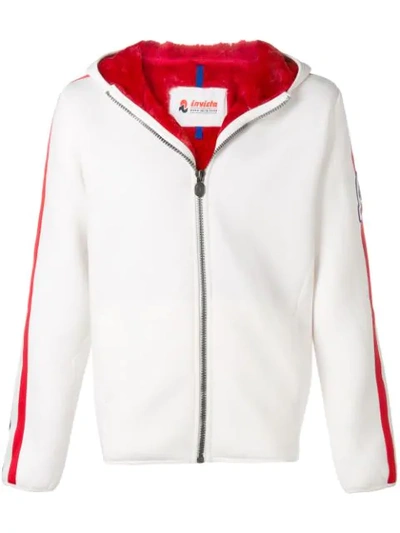 Shop Invicta Side Stripe Hooded Jacket In White