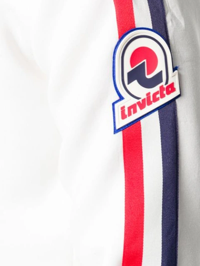 Shop Invicta Side Stripe Hooded Jacket In White