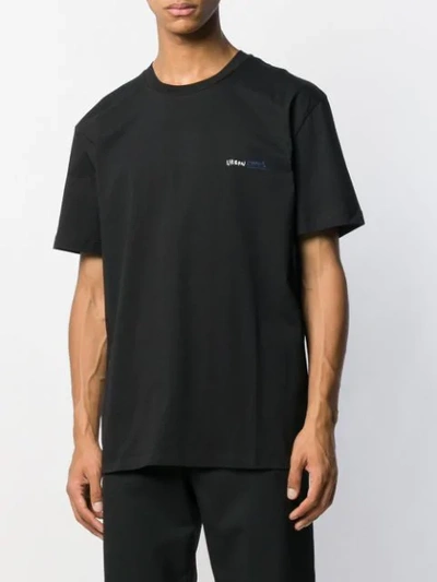 Shop Les Hommes Logo T-shirt In Black