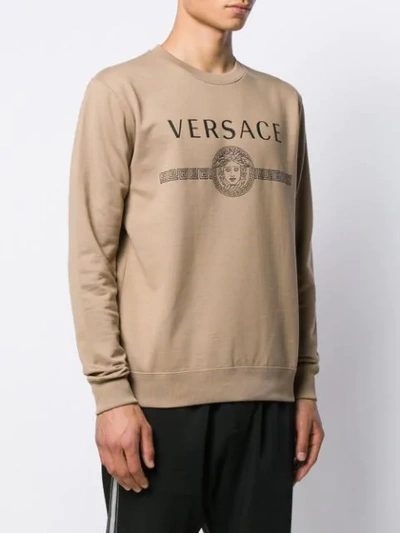 Shop Versace Logo Print Sweatshirt In A295