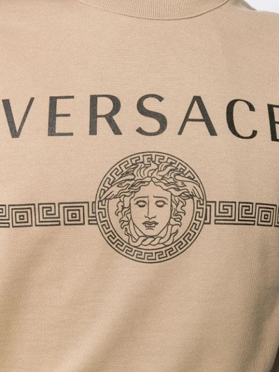 Shop Versace Logo Print Sweatshirt In A295