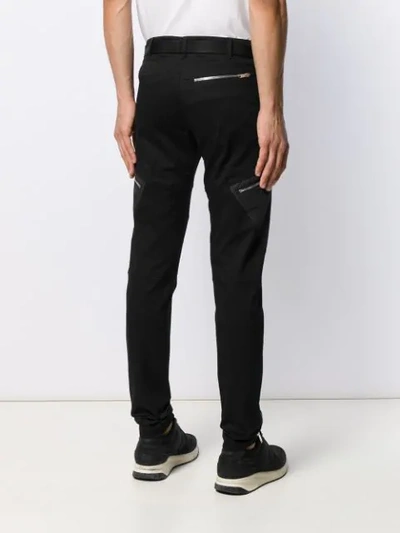 LES HOMMES ZIP PANEL TROUSERS - 黑色