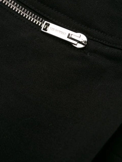 Shop Les Hommes Zip Panel Trousers In Black
