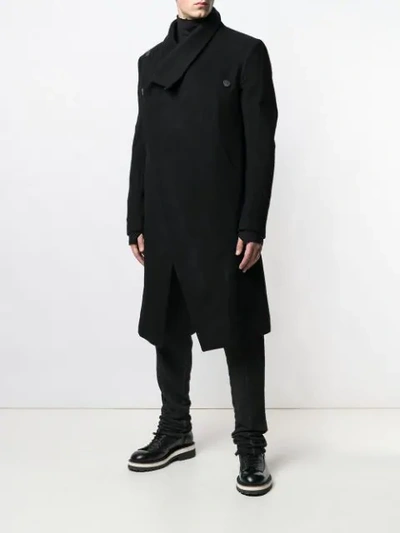 ARMY OF ME ASYMMETRIC DOUBLE-BREASTED COAT - 黑色