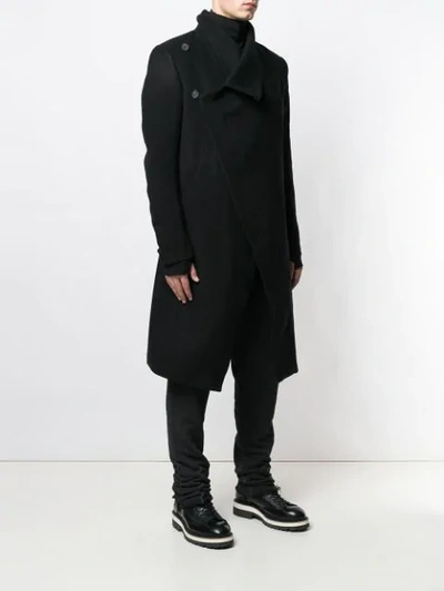 ARMY OF ME ASYMMETRIC DOUBLE-BREASTED COAT - 黑色