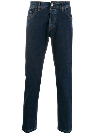 Shop Entre Amis Slim-fit Jeans In Blue