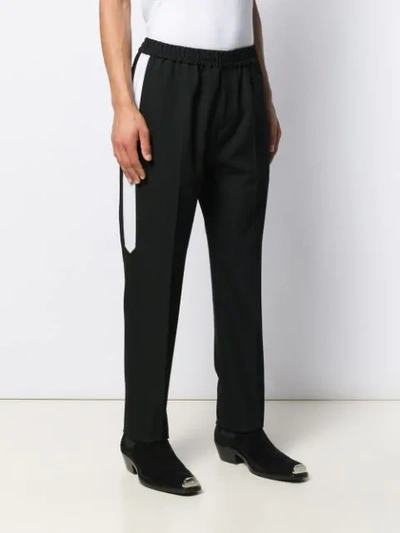 Shop Givenchy Contrast Stripe Track Pants In Black