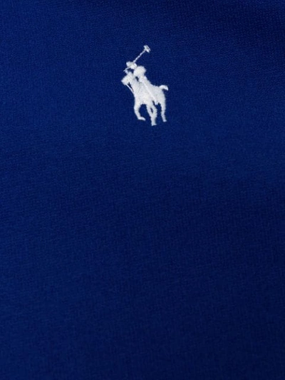 Shop Polo Ralph Lauren Logo-embroidered Hoodie In Blue