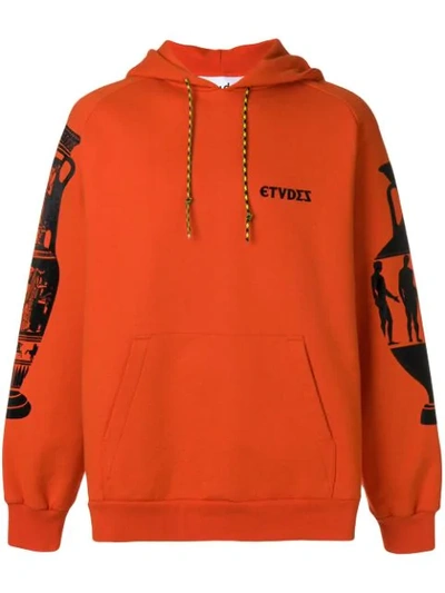 Shop Etudes Studio Kapuzenpullover Mit Print In Orange