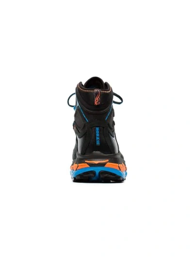 Shop Hoka One One Black And Orange Tor Ultra Suede High-top Sneakers