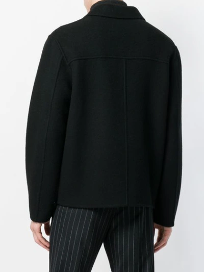 Shop Ami Alexandre Mattiussi Double Face Construction Patch Pockets Jacket In Black