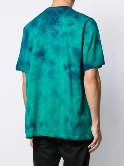 Shop Dsquared2 Logo Tie-dye T-shirt In Blue