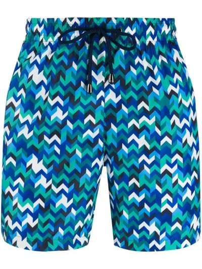 Shop Missoni Zigzag Pattern Swim Shorts In Sm0e0