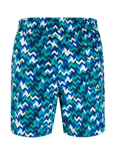 Shop Missoni Zigzag Pattern Swim Shorts In Sm0e0