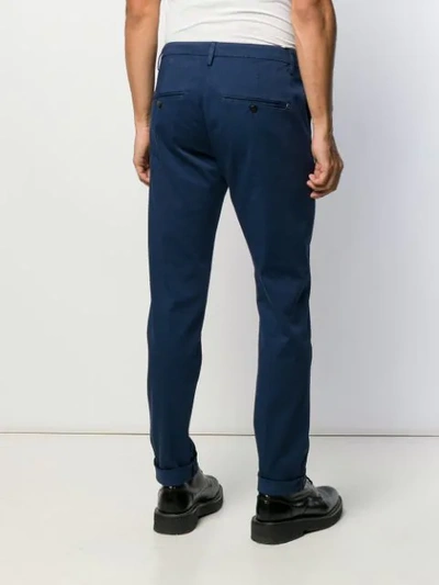 Shop Dondup Gaubert Slim Fit Trousers In Blue