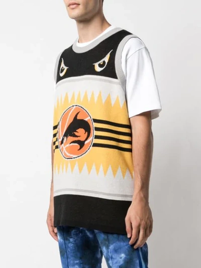 Shop Just Don Shark Basketball Vest Top In Brown