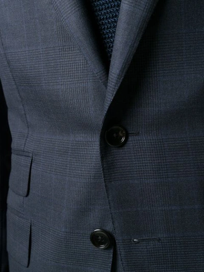 Shop Tom Ford Micro Check Print Suit In Blue