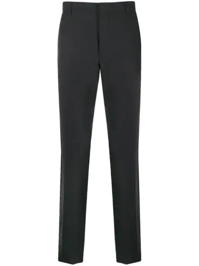 Shop Prada Slim Tailored Trousers In Grey